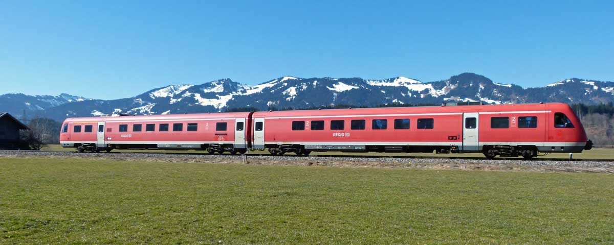 Ab 2020 Geschichte: Die ALEX-Züge im Allgäu (Bühl am Alpsee, 09.03.2014)